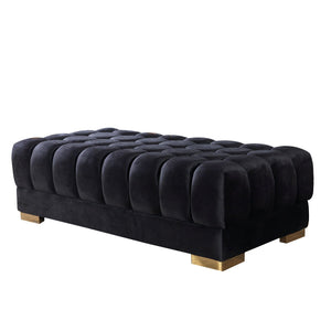 Ariana Black Velvet Double Chaise Sectional