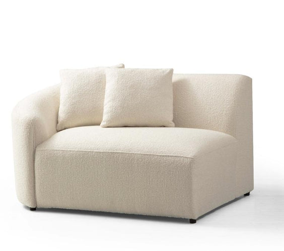 Cloe Ivory Boucle Curved 134