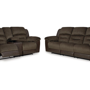 Dorman Chocolate Reclining Living Room Set