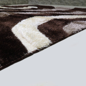 3D Shaggy BROWN Area Rug - 3D444