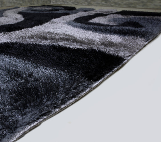 3D Shaggy GRAY Area Rug - 3D555