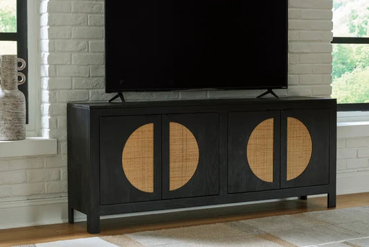 Organize with style using the A4000575 Accent Cabinet 70"L. Sleek, spacious, and perfect for any room. Shop now at Moda Home for timeless storage solutions.