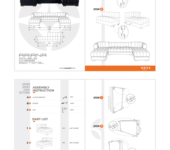 Ariana Blue Velvet Double Chaise 138