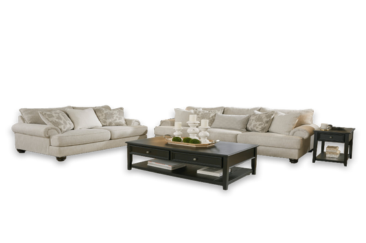 Asanti Sofa and Loveseat in Fog