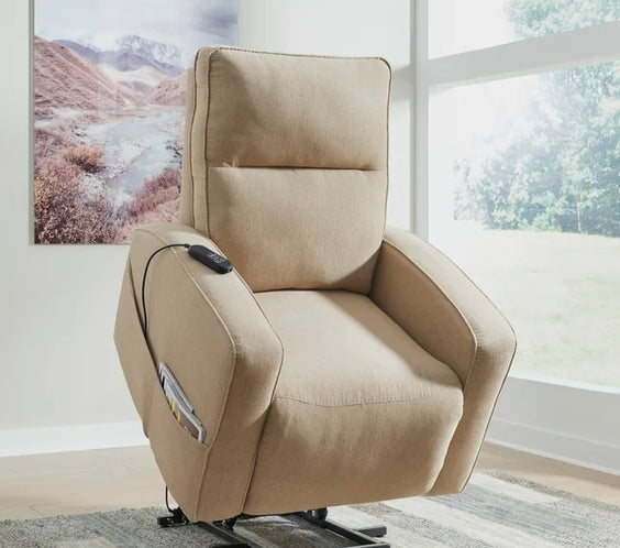 Enjoy soothing comfort with the Ashley 9370312 Power Lift Recliner. Features heat, massage & lift support. Shop now at Moda Home for premium relaxation.