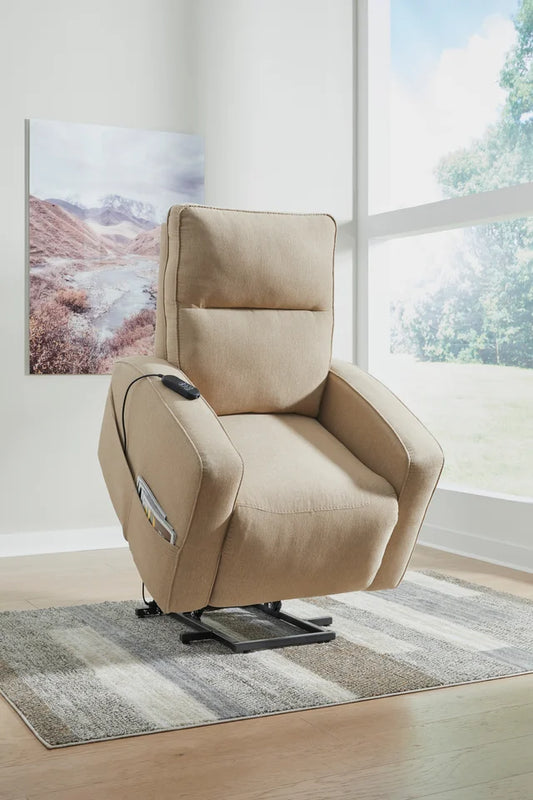 Enjoy soothing comfort with the Ashley 9370312 Power Lift Recliner. Features heat, massage & lift support. Shop now at Moda Home for premium relaxation.