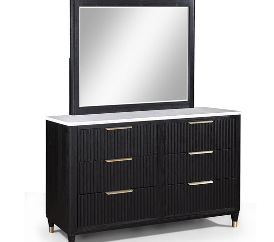 Kara Black Panel Bedroom Set