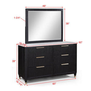 Kara Black Panel Bedroom Set