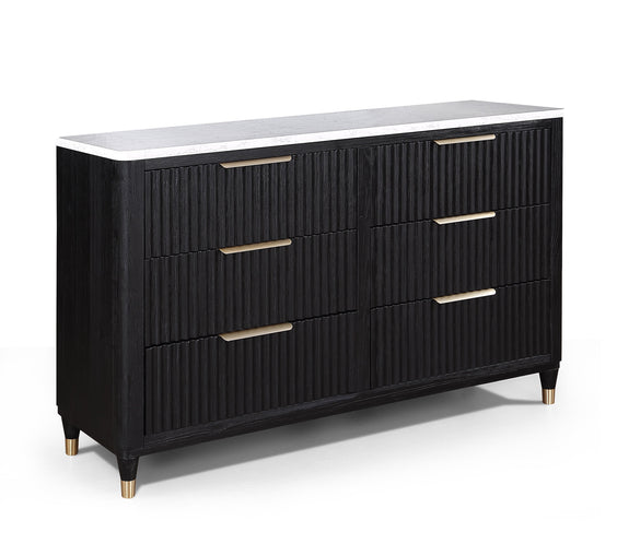 Kara Black Panel Bedroom Set