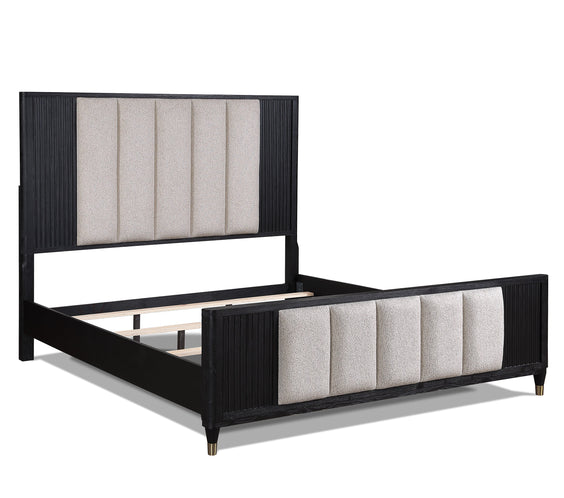 Kara Black Panel Bedroom Set