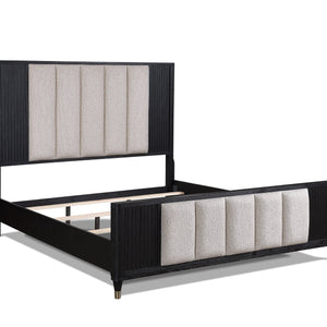 Kara Black Panel Bedroom Set