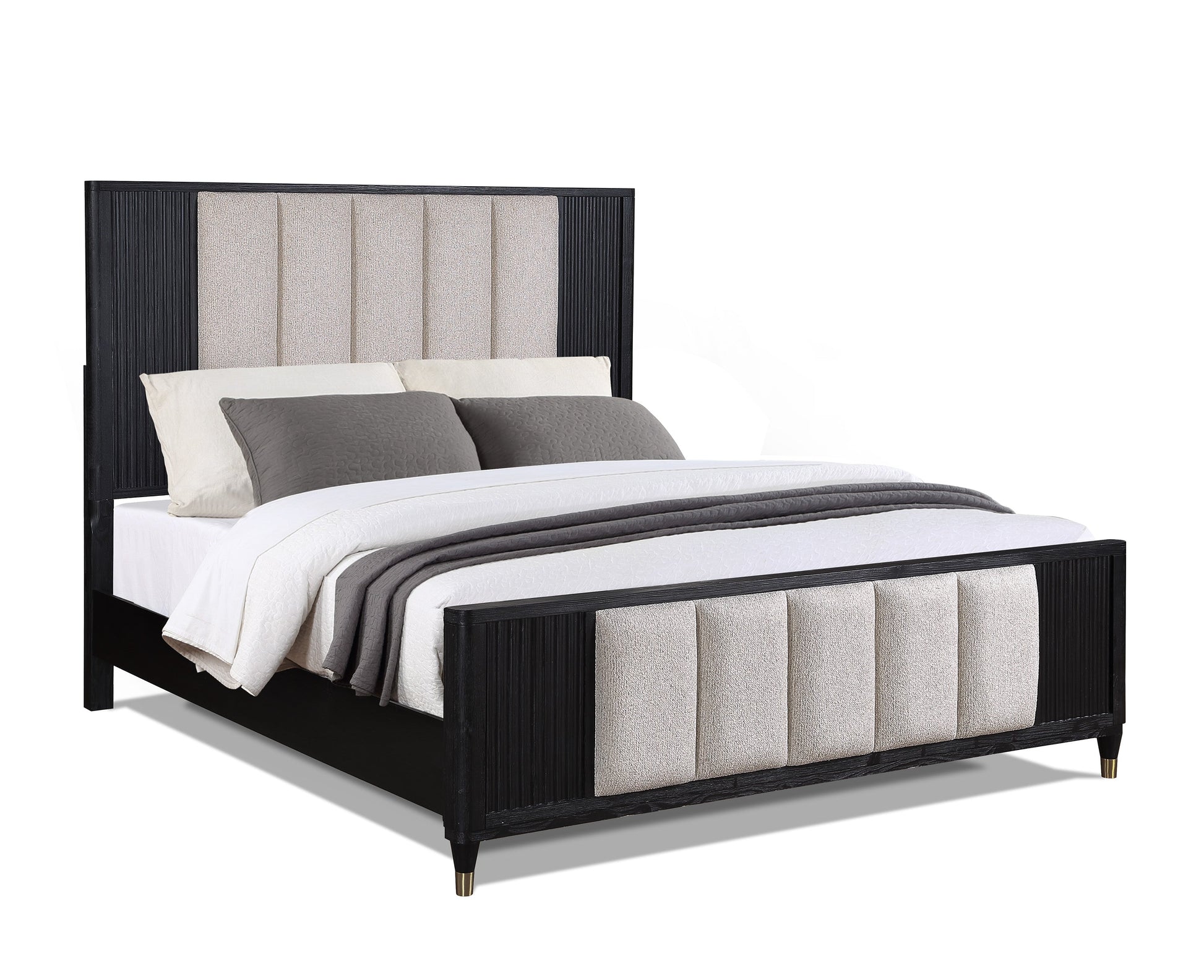 Kara Black Panel Bedroom Set