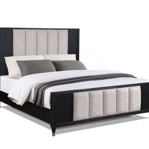 Kara Black Panel Bedroom Set