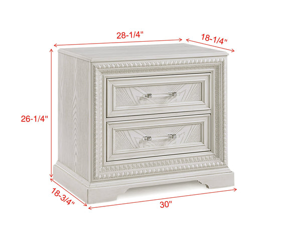 Alexandria Whitewash Panel Bedroom Set