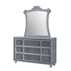 Cameo Gray Upholstered Panel Bedroom Set