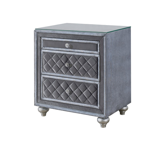 Cameo Gray Upholstered Panel Bedroom Set
