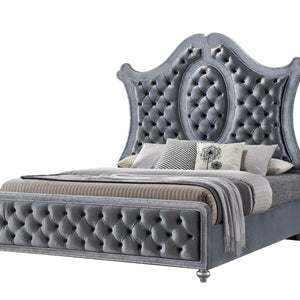 Cameo Gray Upholstered Panel Bedroom Set