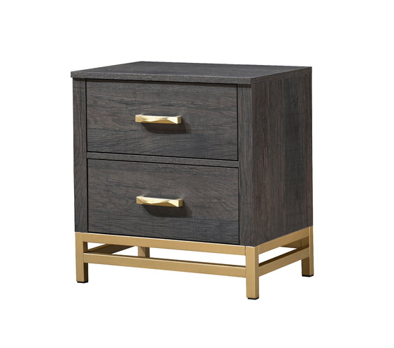Trevor Brown/Gold Panel Bedroom Set