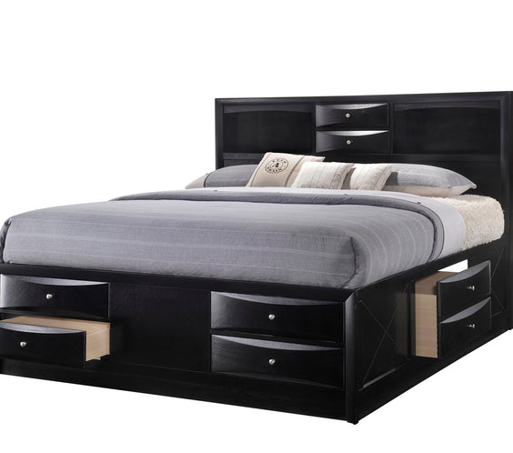 Emily Black Storage Platform Bedroom Set
