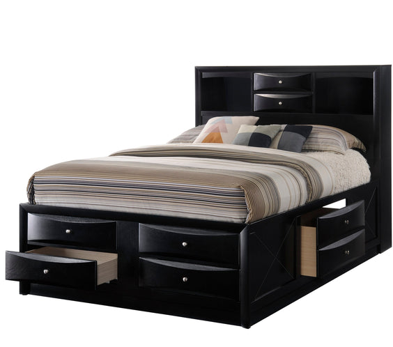 Emily Black Storage Platform Bedroom Set