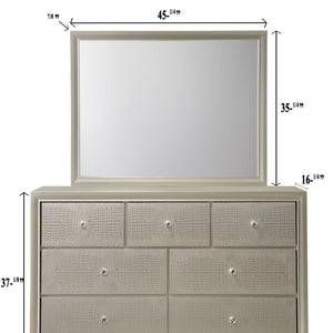 Lyssa Champagne LED Upholstered Panel Bedroom Set