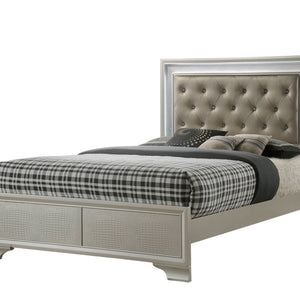 Lyssa Champagne LED Upholstered Panel Bedroom Set