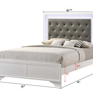 Lyssa Frost LED Upholstered Panel Bedroom Set