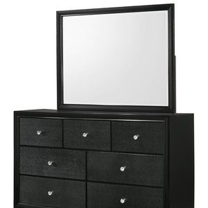 Micah Black LED Upholstered Panel Bedroom Set