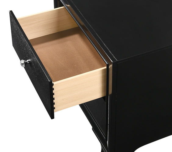 Micah Black LED Upholstered Panel Bedroom Set