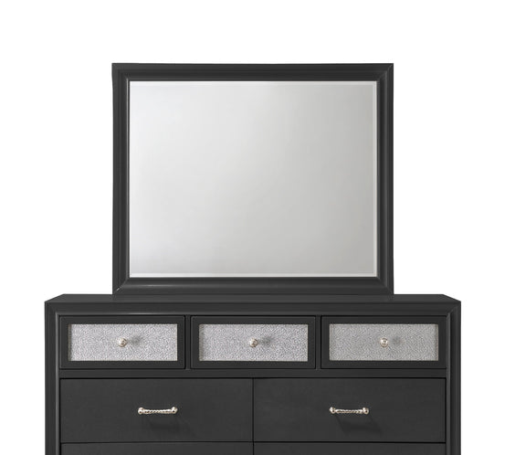 Lila Black Upholstered Panel Bedroom Set