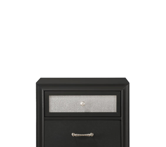 Lila Black Upholstered Panel Bedroom Set