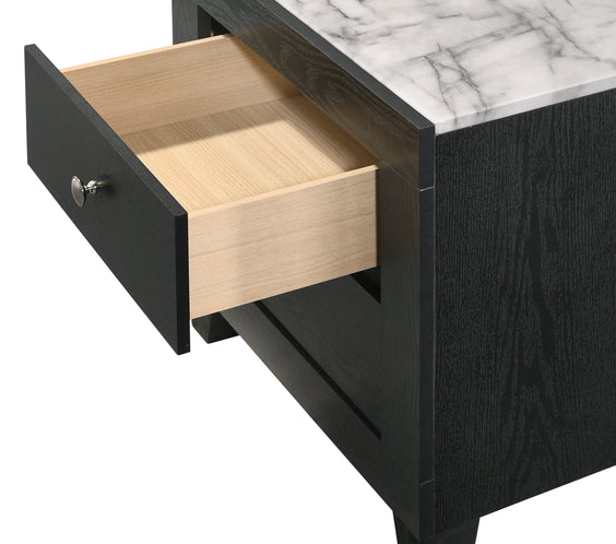 Cadence Black LED Panel Bedroom Set
