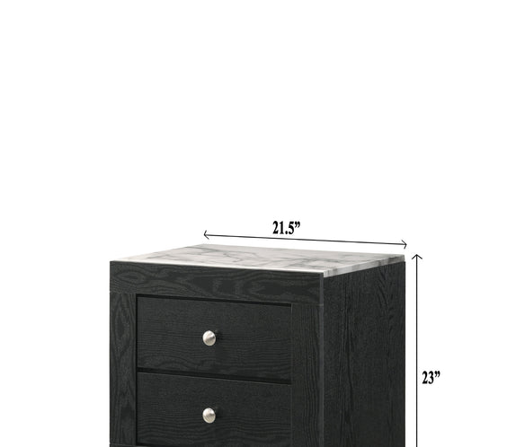 Cadence Black LED Panel Bedroom Set