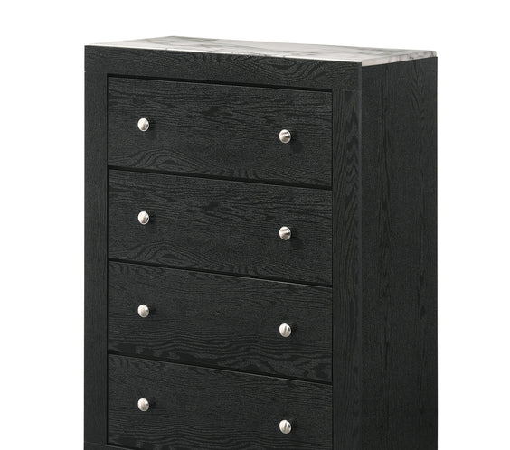 Cadence Black LED Panel Bedroom Set