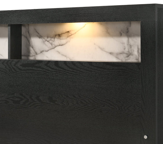 Cadence Black LED Panel Bedroom Set