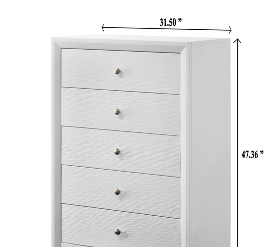 Denker White Panel Bedroom Set