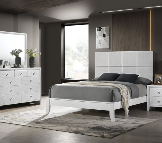 Denker White Panel Bedroom Set