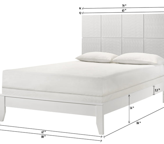Denker White Panel Bedroom Set