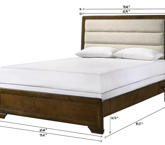 Coffield Brown Upholstered Panel Bedroom Set
