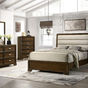 Coffield Brown Upholstered Panel Bedroom Set