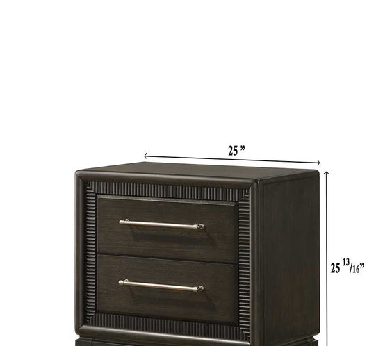 Saratoga Brown Upholstered Panel Bedroom Set