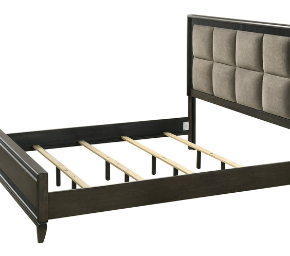 Saratoga Brown Upholstered Panel Bedroom Set