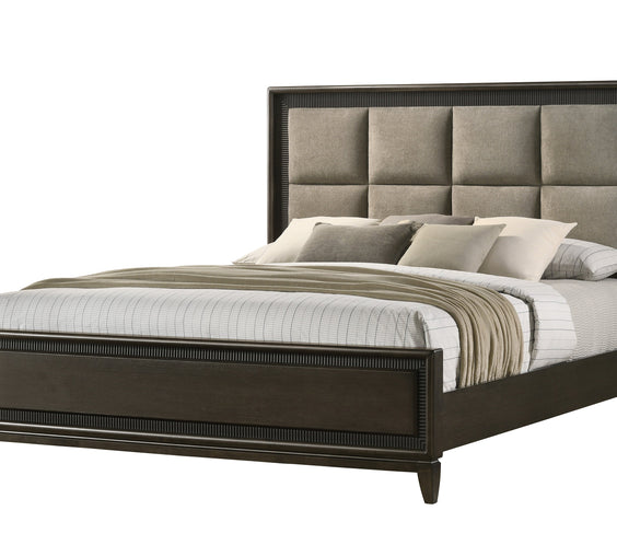 Saratoga Brown Upholstered Panel Bedroom Set