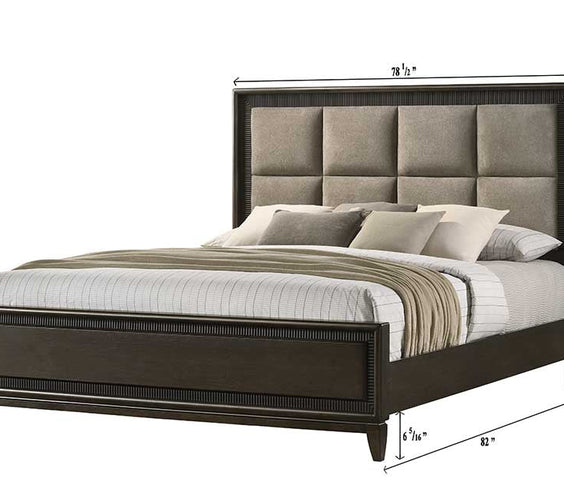 Saratoga Brown Upholstered Panel Bedroom Set