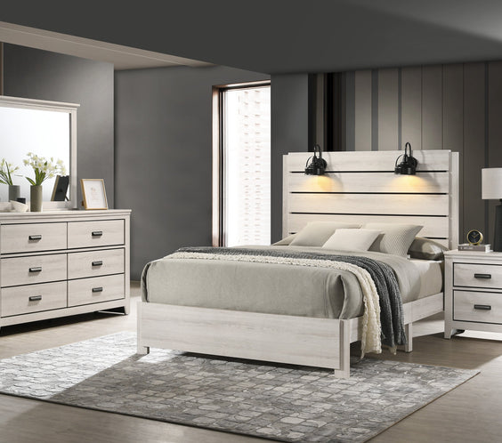 Carter White Platform Bedroom Set