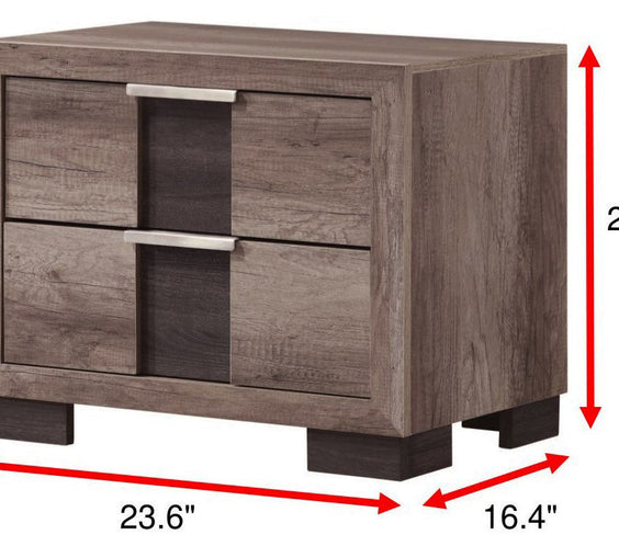 Rangley Brown LED Panel Bedroom Set