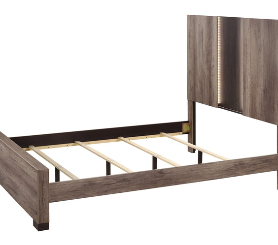Rangley Brown LED Panel Bedroom Set
