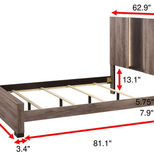 Rangley Brown LED Panel Bedroom Set