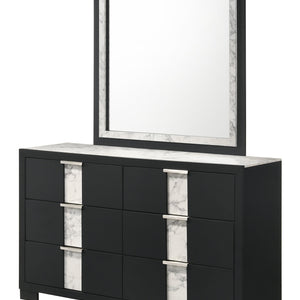 Rangley Black LED Panel Bedroom Set