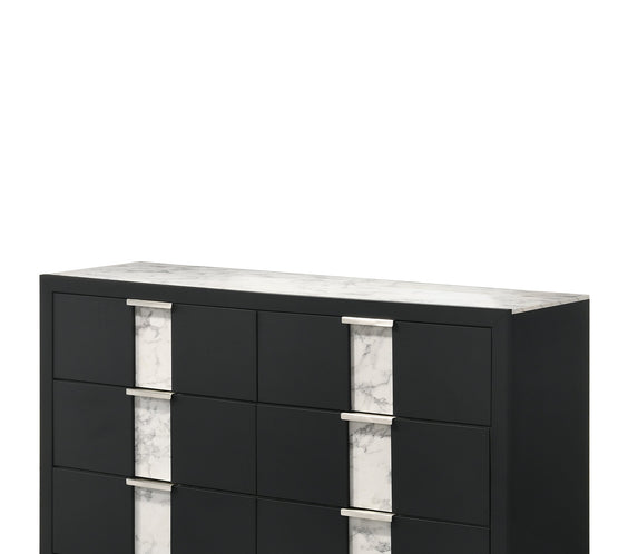 Rangley Black LED Panel Bedroom Set